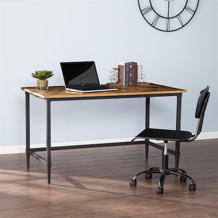 Gfancy Fixtures Natural Brown Reclaimed Wood Desk GF3101180